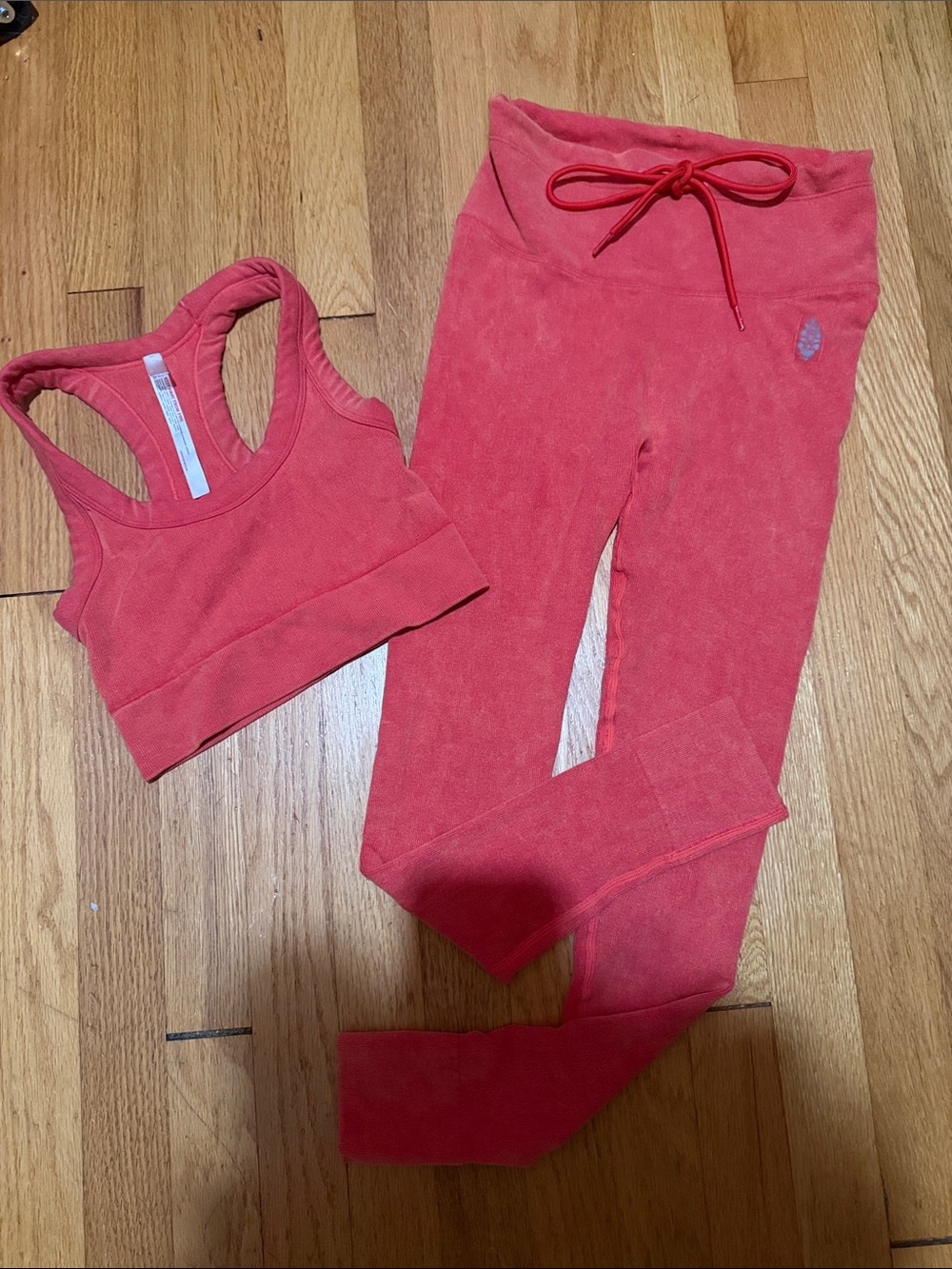 FP Movement| ‘Go To’ Ribbed Legging Set (Washed Red Alert) - Picture 5 of 7